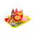 Fast food playset for kids, includes tray, burger, hot dog, fries, nuggets, waffle, cupcake, ketchup, chocolate sauce, cups, spoon, fork