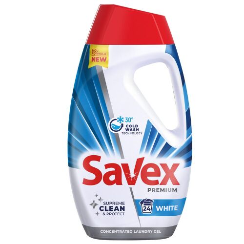 Folyékony mosószer, Savex, Premium 1.08 L Fehér 27 mosás 162376793 