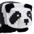 Minecraft Panda plüssjáték közelről