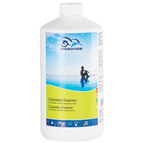 Chemoform Calzestab Eisenex medencevíz lágyító, 1 literes flakon, vízkő és vas lerakódás gátló - Medence vízkezelő szer