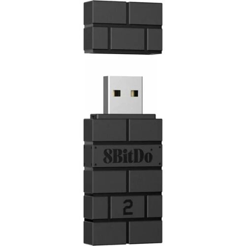 8BitDo USB Wireless Adapter 2, Nintendo Switch/Switch 2, Mobil, Xbox, PC, PlayStation, fekete kontroller adapter 162426958 - Bluetooth adapter