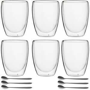 6 db-os thermo pohár és kanál készlet (350ml)