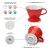 Creano porcelán kávészűrő jellemzői infografika
