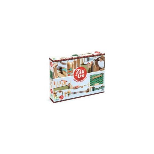 Djeco Zig & Go golyópálya építőkészlet csomagolása, 48 darab - Golyópálya