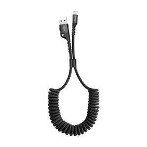BASEUS adatkábel és töltő (USB - lightning 8pin, 2A, 100cm, spirálkábel) FEKETE Apple iPhone 7 4.7, Apple iPhone 7 Plus 5.5, Apple IPAD mini 4, Apple IPAD Pro 12.9 (2015), Apple iPhone 6S 4.7, A