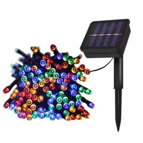 Napelemes Színes LED Fényfüzér – 100 LED, 12 méter