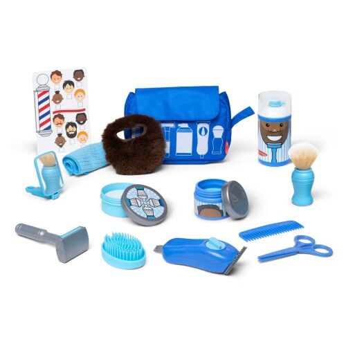 Melissa & Doug Barberszett, 16 darabos fodrász szerepjáték készlet gyerekeknek - Interaktív gyerek játék