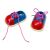 Ikonka wooden shoe lacing toy, pair of learning shoes