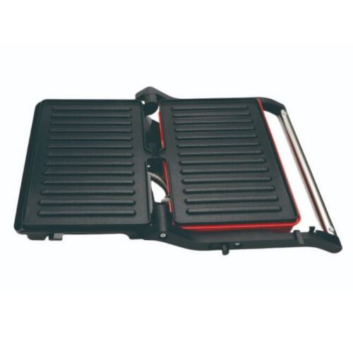 Panini Oliver Voltz OV51442R szendvicsgrill, 1000 W, tapadásmentes lemezek, 180°-os kinyitás, zsírtálcával, piros 162517105 - Szendvicssütő