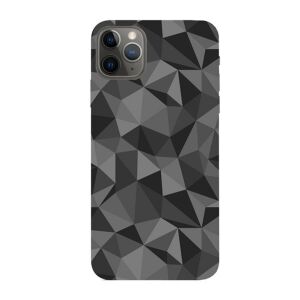 Szilikon Tok iPhone 11 Pro - Geometrikus Fekete - Apple