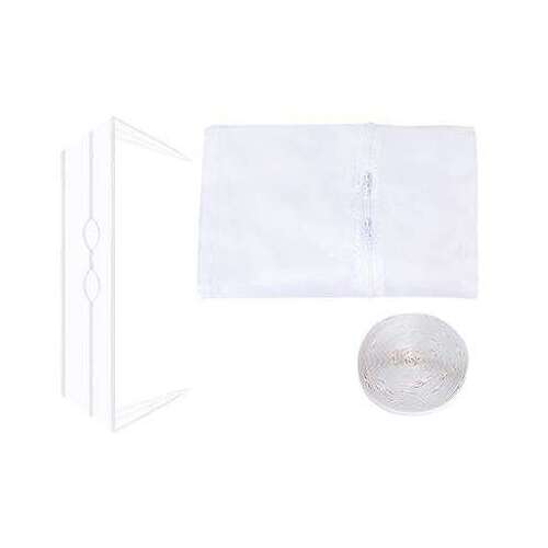 Fensterdichtung für tragbare Klimaanlage, 400 cm lang, weiß, mit Klettverschluss