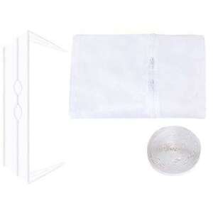 Sigiliu de fereastră pentru aer condiționat portabil, 400 cm lungime, alb, cu velcro - Malatec