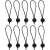 Set of 10 black rubber ball tarp straps
