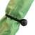 Black rubber ball tarp strap securing a green tarp