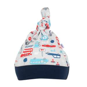 New Baby For Boys Baby-Mütze mit Auto-Druck, Baumwolle, blau und rot - Kindermützen, Sets