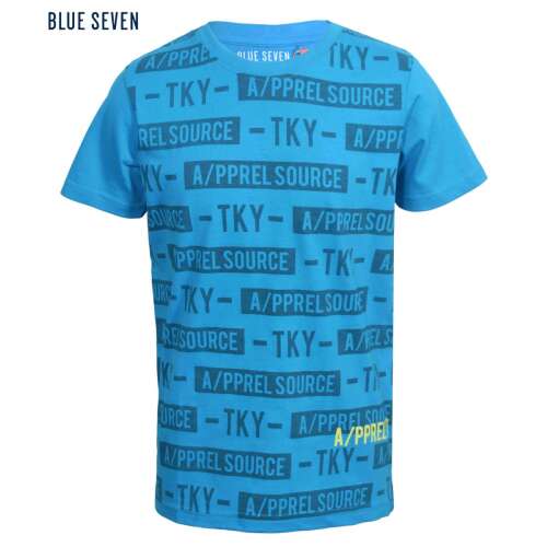 Tricou imprimat pentru băieți Blue Seven, albastru, mărimea 10 ani (140 cm)
