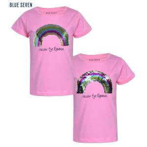 Blue Seven póló szivárványos, átfordítható flitteres pink 18-24 hó (92 cm) 44624921 Gyerek pólók