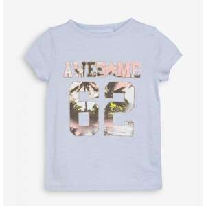 Hellblaues T-Shirt mit kurzen Ärmeln für Mädchen mit Awesome-Aufdruck und Palmen-Design - Babys & Toddler