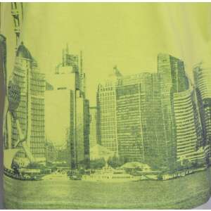 Tričko Blue Seven Big City lime pre chlapcov, veľkosť 12 rokov (152 cm), limetkovo zelené s potlačou mestskej panorámy - Bábätká & Batoľatá