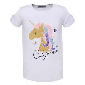 Weißes Einhorn T-Shirt für Mädchen, 2-3 Jahre alt, California-Druck - Babys & Toddler