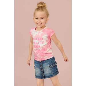 Tricou roz roz tie-dye Malibu Beach Los Angeles pentru fete, 4-5 ani (110 cm) - Next