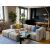 Modern nappali Eeazi moduláris szürke kanapéval