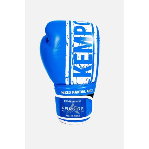 Egy Armura Kempo kék-fehér kesztyű, ideális kickboxhoz és boxhoz. - Armura