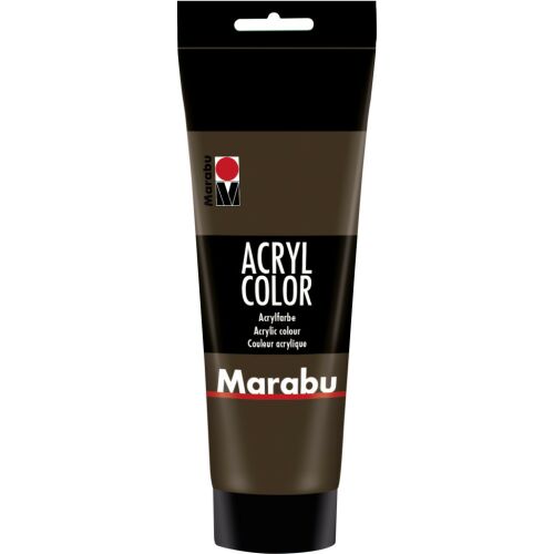 Marabu Acryl Color sötétbarna akrilfesték, 225 ml-es tubus - Akrilfesték