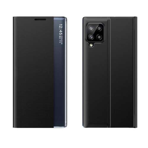 New Sleep Case flipes kihajtható telefontok Samsung Galaxy A12 / Galaxy M12 fekete