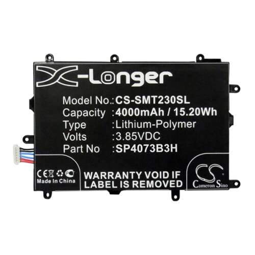 Cameron Sino Li-Polymer akkumulátor Samsung Galaxy Tab4 7.0 táblagépekhez, 4000mAh, fekete