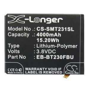 Cameron Sino Li-Polymer akkumulátor Samsung Galaxy Tab4 7.0 WIFI (SM-T230) készülékhez, 4000mAh, 3.8V, EB-BT230FBU - Tablet akkumulátor
