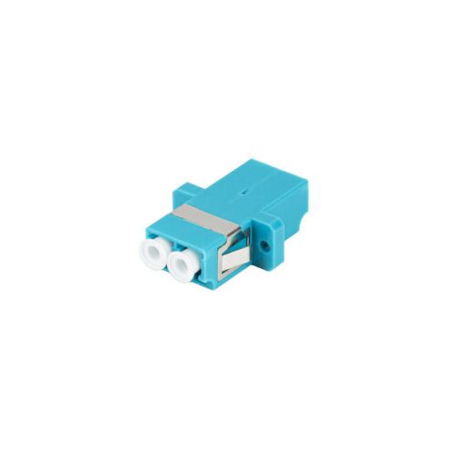 Lanberg száloptikai adapter, LC/UPC duplex multimódusú OM3, türkiz - Lanberg