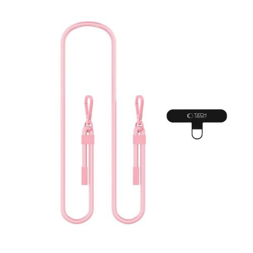 Tech-Prect C5Se Kötél Keresztpánt Iphone Galaxy Telefonhoz, Baby Pink 162768356 - Autós telefontartó
