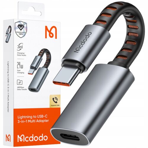 Mcdodo Lightning Adapter Usb-C Kábel Iphone 3In1 Otg-Hez 162787457 - Jack átalakító