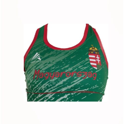 ARMURA Multicolor Bustier L magyar zászló mintával, elölnézet 