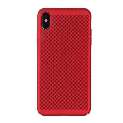 Szilikon Telefontok - iPhone XS Max - Piros - Lyukacsos