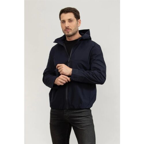 Calvin Klein férfi tengerészkék kapucnis kabát, elölnézet - Calvin Klein