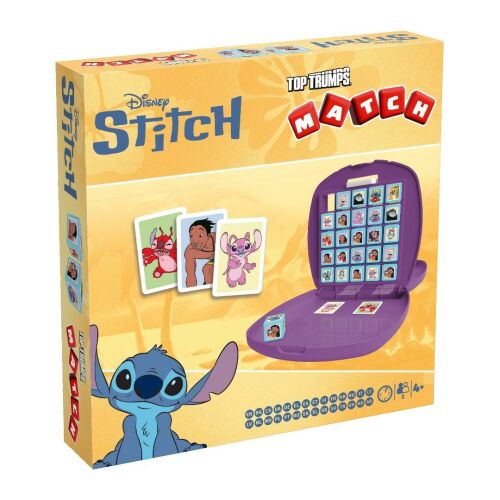 Top Trumps Match Stitch j
u00e1t
e9k doboza, egy Disney Stitch karaktereket tartalmaz3 mem
d3ria t

sasj
u00e1t
e9k gyerekeknek 
oh csal
u00e1doknak - Társasjáték