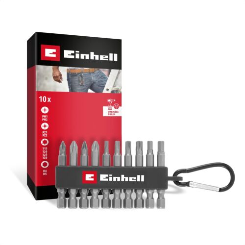 Einhell 10 darabos csavarhúzó bit készlet csomagolásban - Bitfej