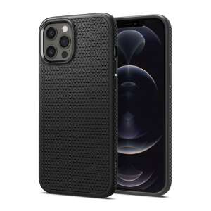 Spigen Liquid Air telefontok Apple iPhone 12 Pro Max-hez, fekete, gyémántmintával - Spigen