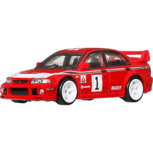 Részletes nézet a Hot Wheels Mitsubishi Lancer Evolution VI-ről, piros - Hot Wheels