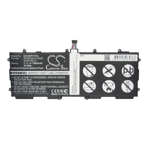 CAMERON SINO Li-Polymer akku (3,7V / 6000mAh, Samsung GH43-03562B kompatibilis) FEKETE Samsung Galaxy Tab2 10.1 (P5100), Samsung Galaxy Note 10.1 (GT-N8000), Samsung Galaxy Note 10.1 (GT-N8010), Samsu 44659665