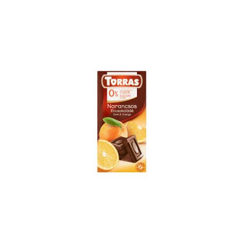Torras narancsos étcsokoládé hozzáadott cukor nélkül 75g 162955697 - Torras