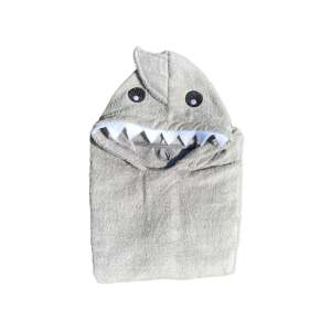 Sivá kapucňová osuška pre deti v tvare žraloka, župan, osuška do kúpeľa, osuška na plávanie, osuška na pláž - Kúpanie & Starostlivosť o bábätká