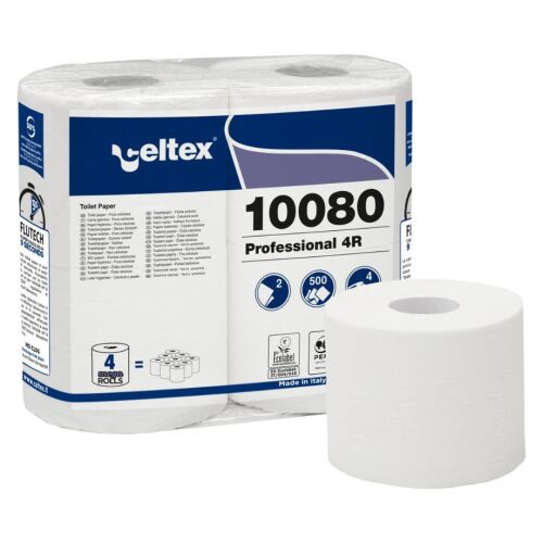 Celtex Professional compact toalettpapír 2 réteg, 500 lap, 55m, 4 tekercses, 10csomag/zsák 176526030 - WC-papír