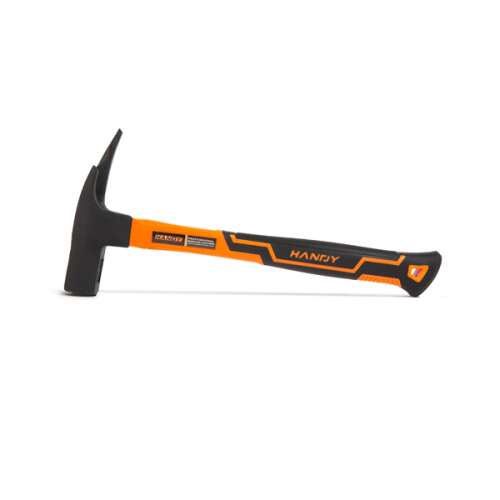 Handy professional claw hammer with fiberglass handle and magnetic nail holder