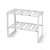White adjustable kitchen shelf organizer, 2 tiers, metal and plastic, for under sink storage