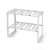 White adjustable kitchen shelf organizer, 2 tiers, metal and plastic, for under sink storage