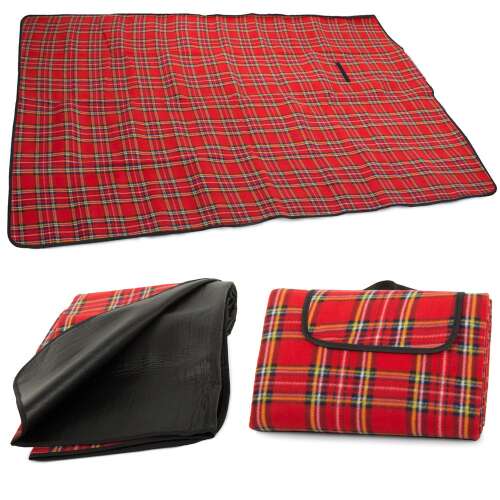 Beach Camping Picnic Blanket 150x200 with insulation, red