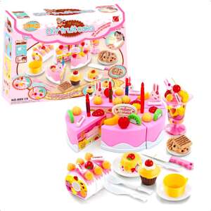 Mehrteiliges Kuchenset für das Tortenspiel, rosa 44666865 Spielzeug-Lebensmittel